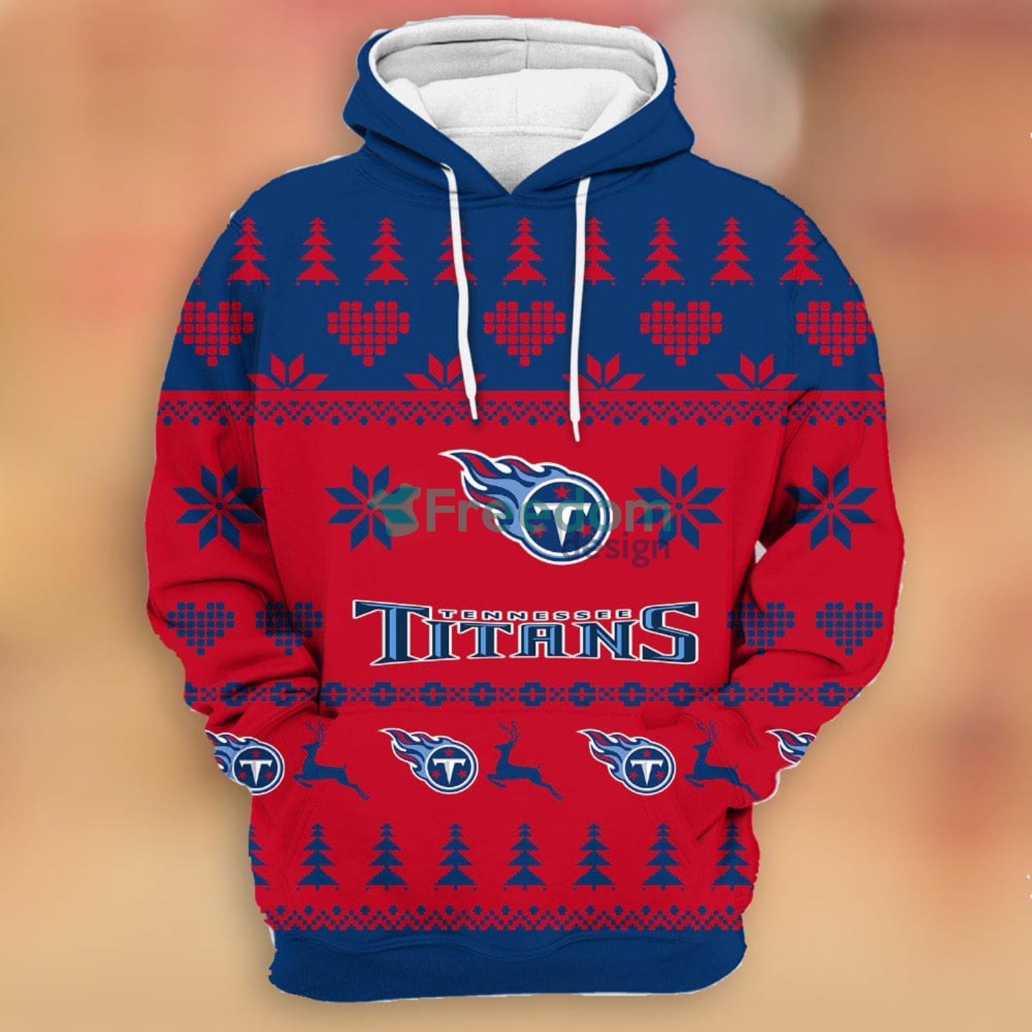 Merry Christmas 2023 Heart Pattern Tennessee Titans New Trends 3D Hoodie  Christmas Gift For Men And Women - Freedomdesign