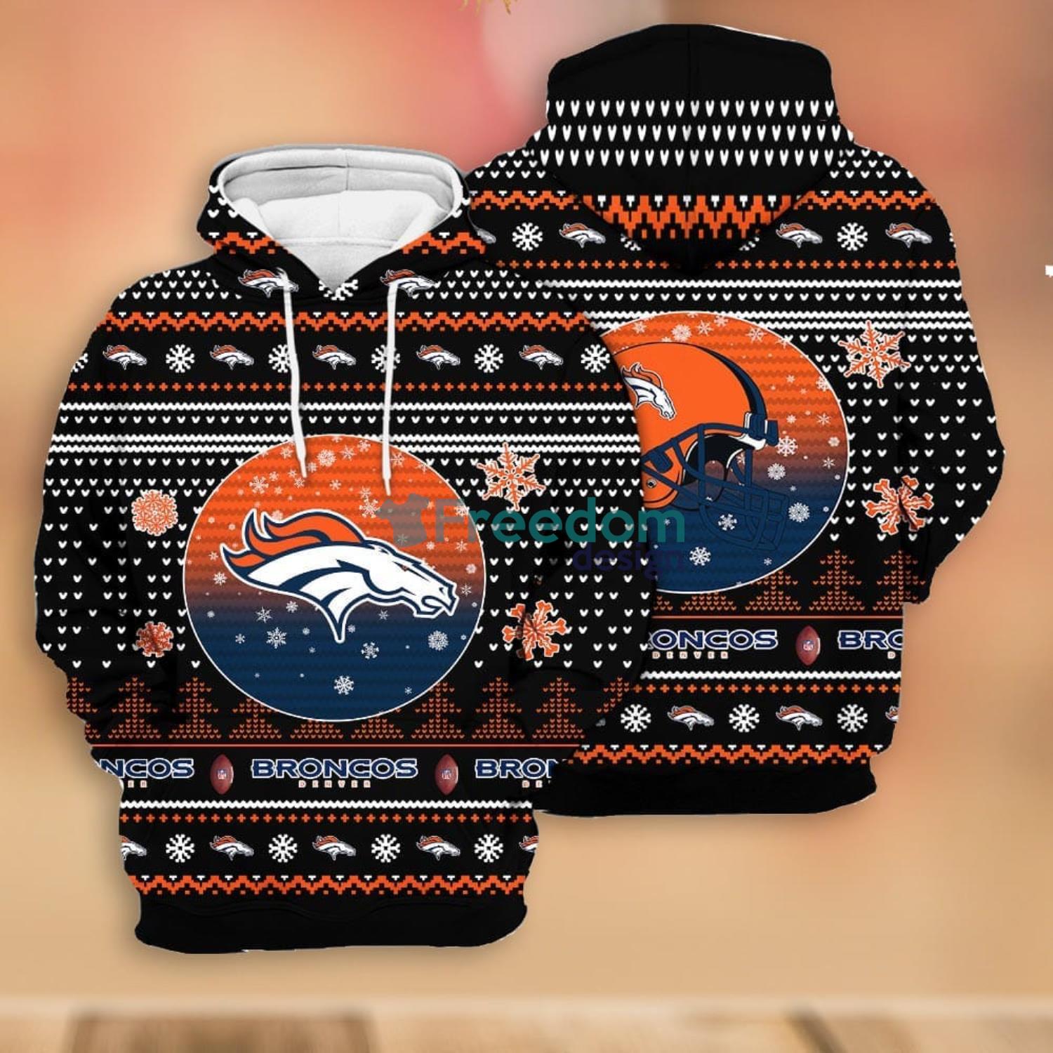 Merry Christmas Season 2023 Denver Broncos 3D Hoodie Christmas Gift For Men  And Women - Freedomdesign