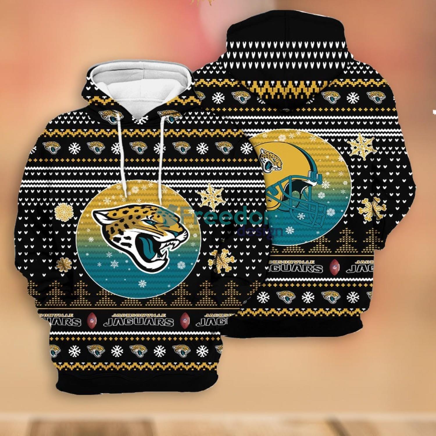 Merry Christmas 2023 Heart Pattern Jacksonville Jaguars New Trends 3D Hoodie  Christmas Gift For Men And Women - Freedomdesign