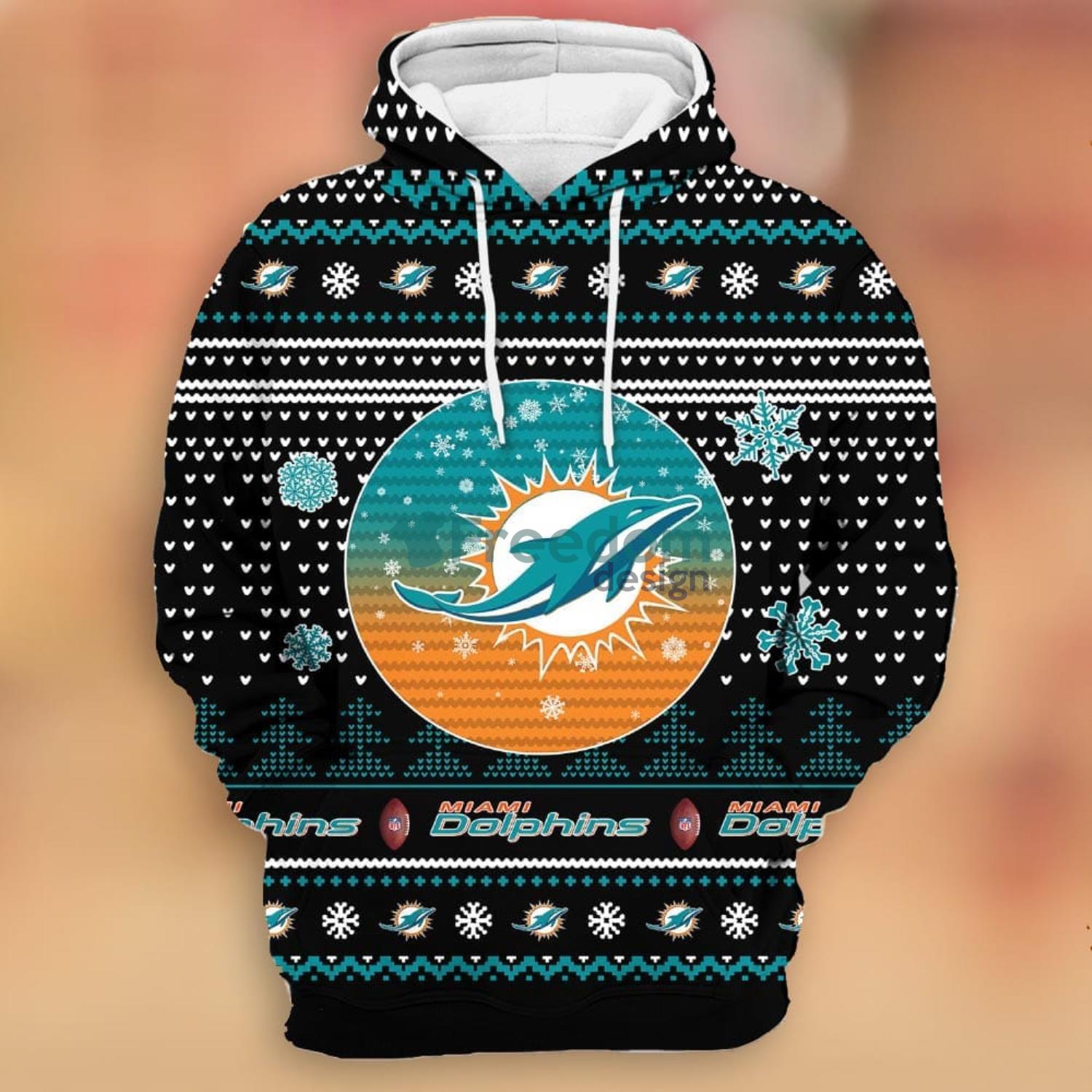 Miami Dolphins 3D Ugly Christmas Sweater