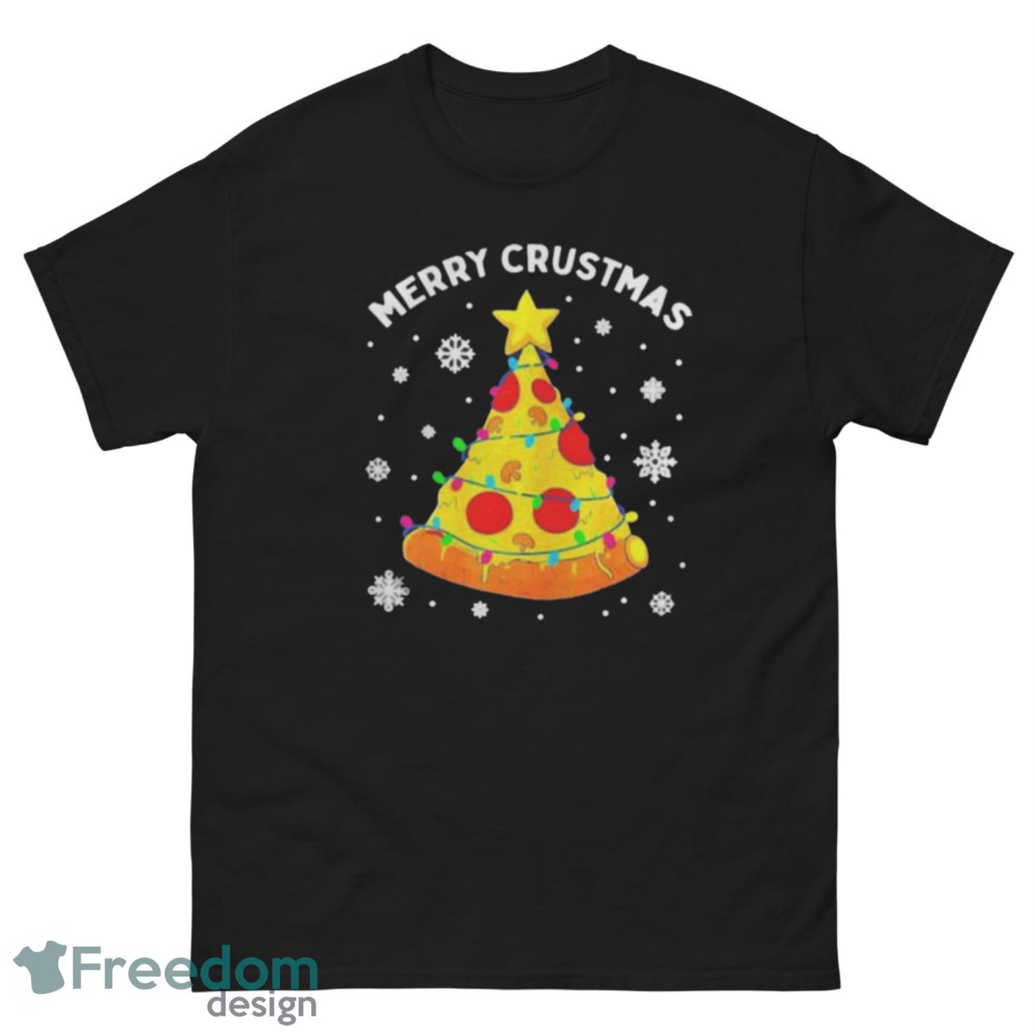 Merry crustmas Christmas tree xmas light pizza shirt - G500 Men’s Classic Tee