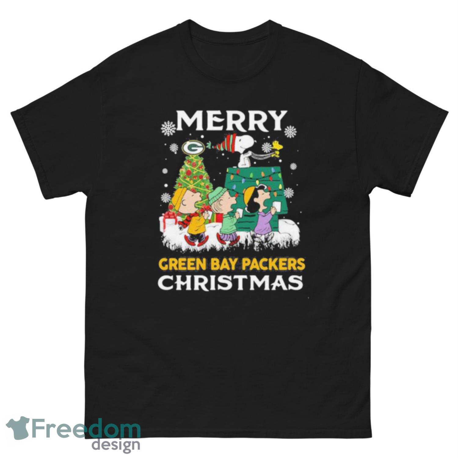 Merry Green Bay Packers Christmas Snoopy Shirt - G500 Men’s Classic Tee