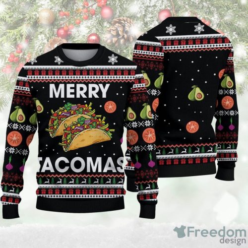 Merry Tacomas Ugly Sweater Christmas Ugly Sweater For Holiday Xmas Family Gift Product Photo 1