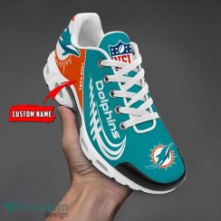 Miami Dolphins Custom Name Air Cushion Sport Shoes For Fans Product Photo 1