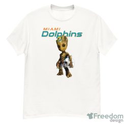 Miami Dolphins NFL Football Groot Marvel Guardians Of The Galaxy T Shirt - G500 Men’s Classic T-Shirt