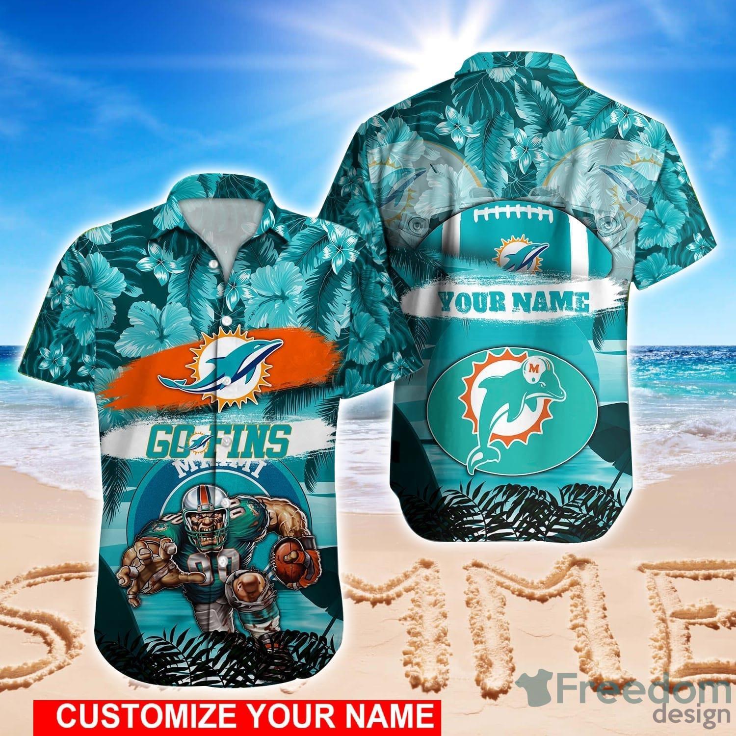 Miami Dolphins NFL Hawaiian shirt Custom Name Summer Gift