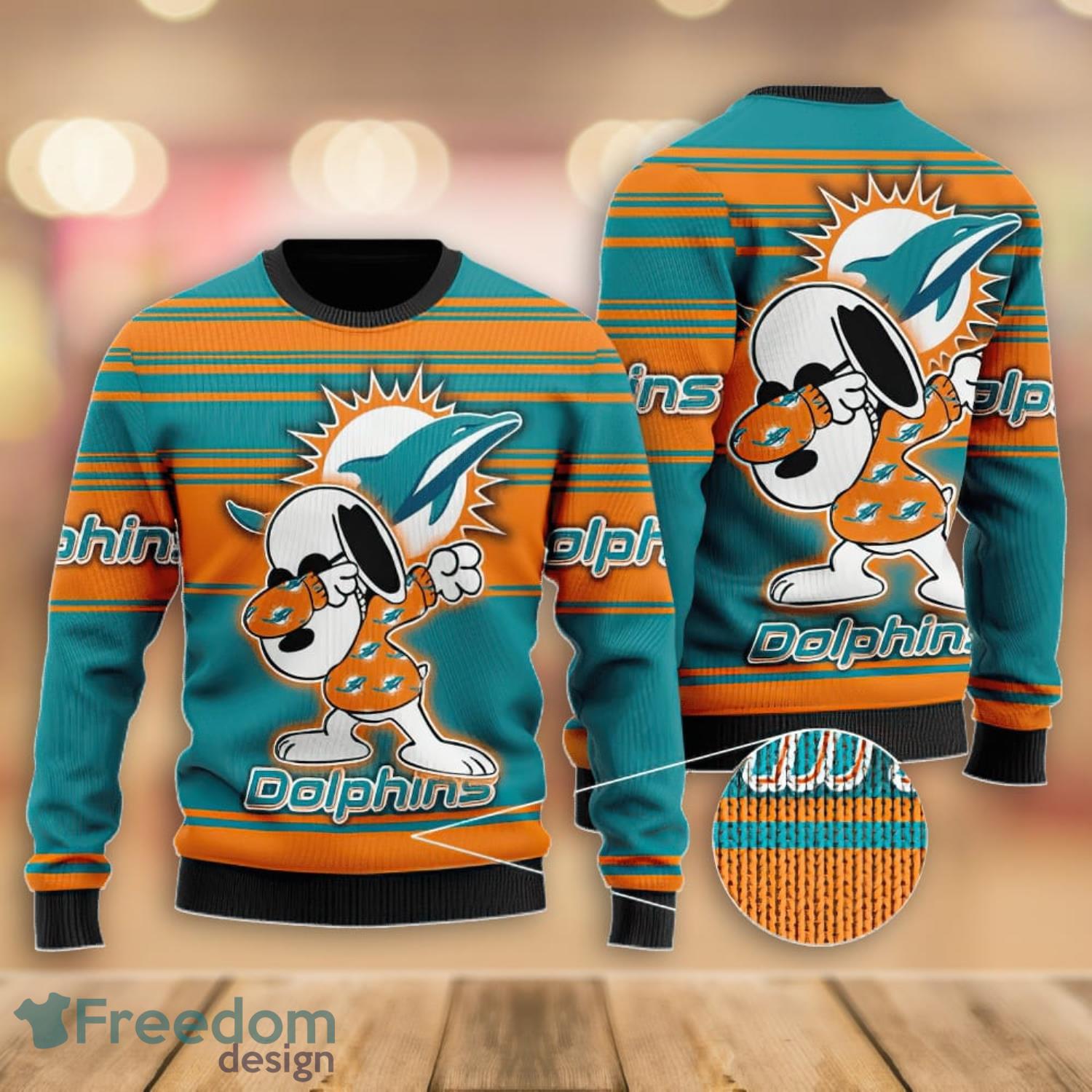 Snoppy Dolphins Christmas Sweater 