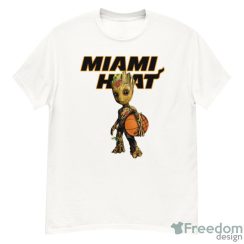 Miami Heat NBA Basketball Groot Marvel Guardians Of The Galaxy T Shirt