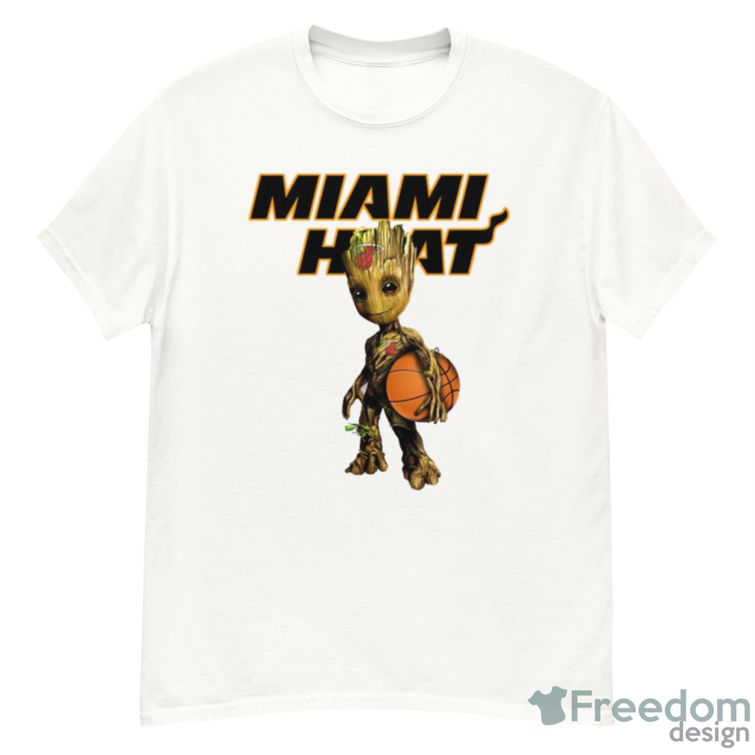 Baby Groot Hugging Miami Dolphins T-Shirt - TeeNavi