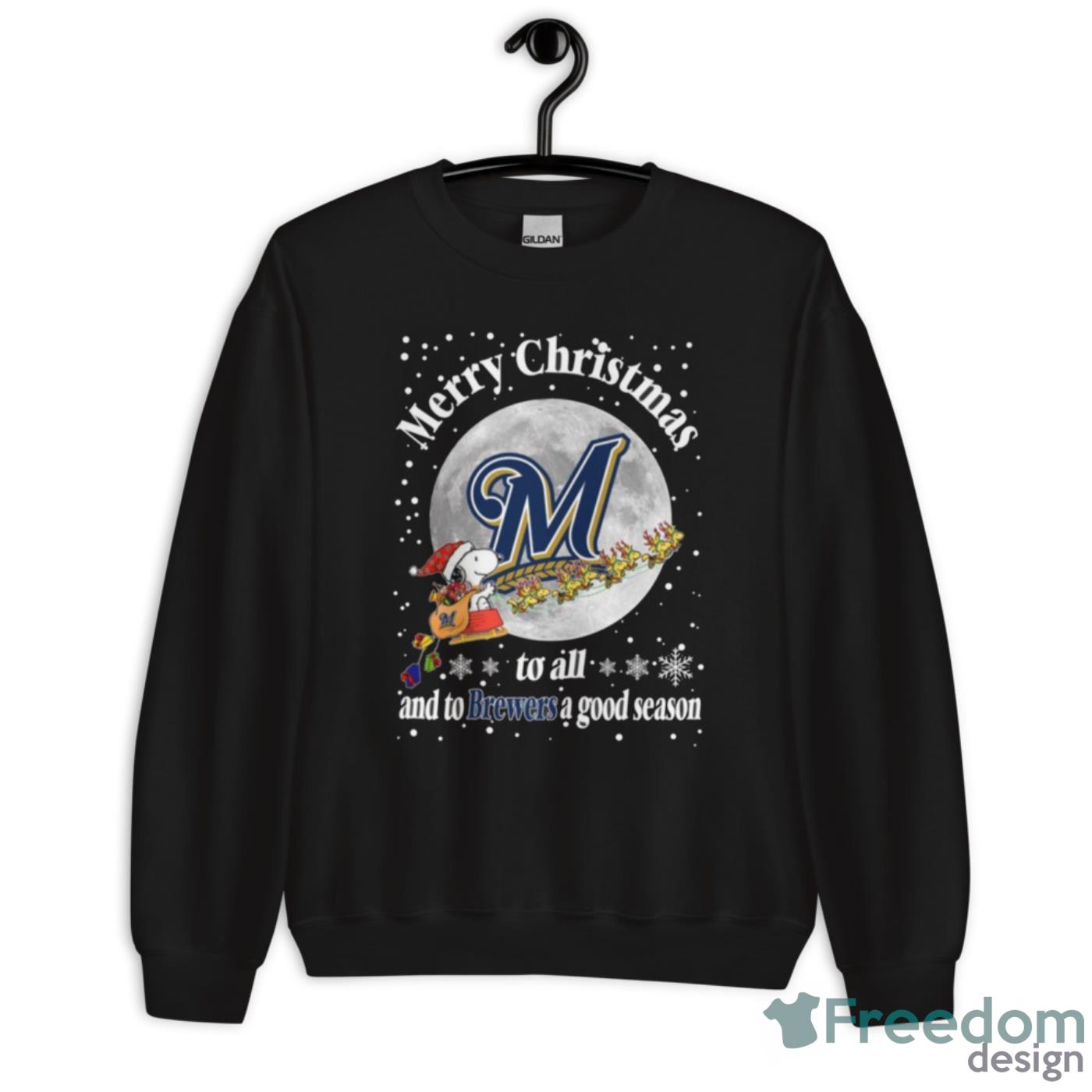 Gildan Milwaukee Brewers Crewneck Sweatshirt Black XL