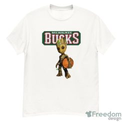 Milwaukee Bucks NBA Basketball Groot Marvel Guardians Of The Galaxy T Shirt