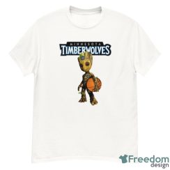 Minnesota Timberwolves NBA Basketball Groot Marvel Guardians Of The Galaxy T Shirt - G500 Men’s Classic T-Shirt