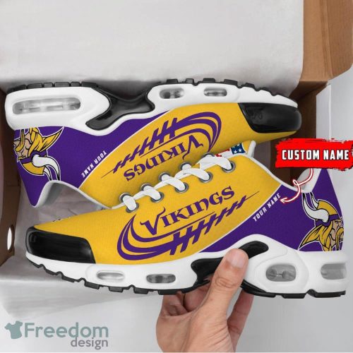 Minnesota Vikings Air Cushion Sport Shoes Custom Name Gift For Men And Women Sport Fans Product Photo 2