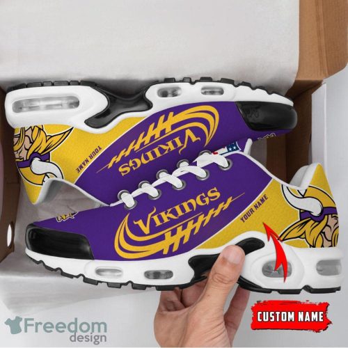 Minnesota Vikings Custom Name Air Cushion Sport Shoes For Fans Product Photo 2