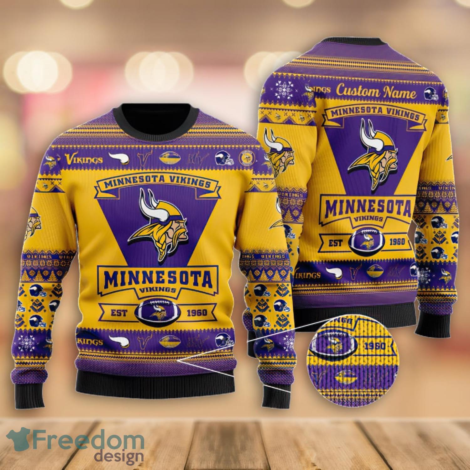 Minnesota Vikings Logo Custom Name For Football Fans Ugly