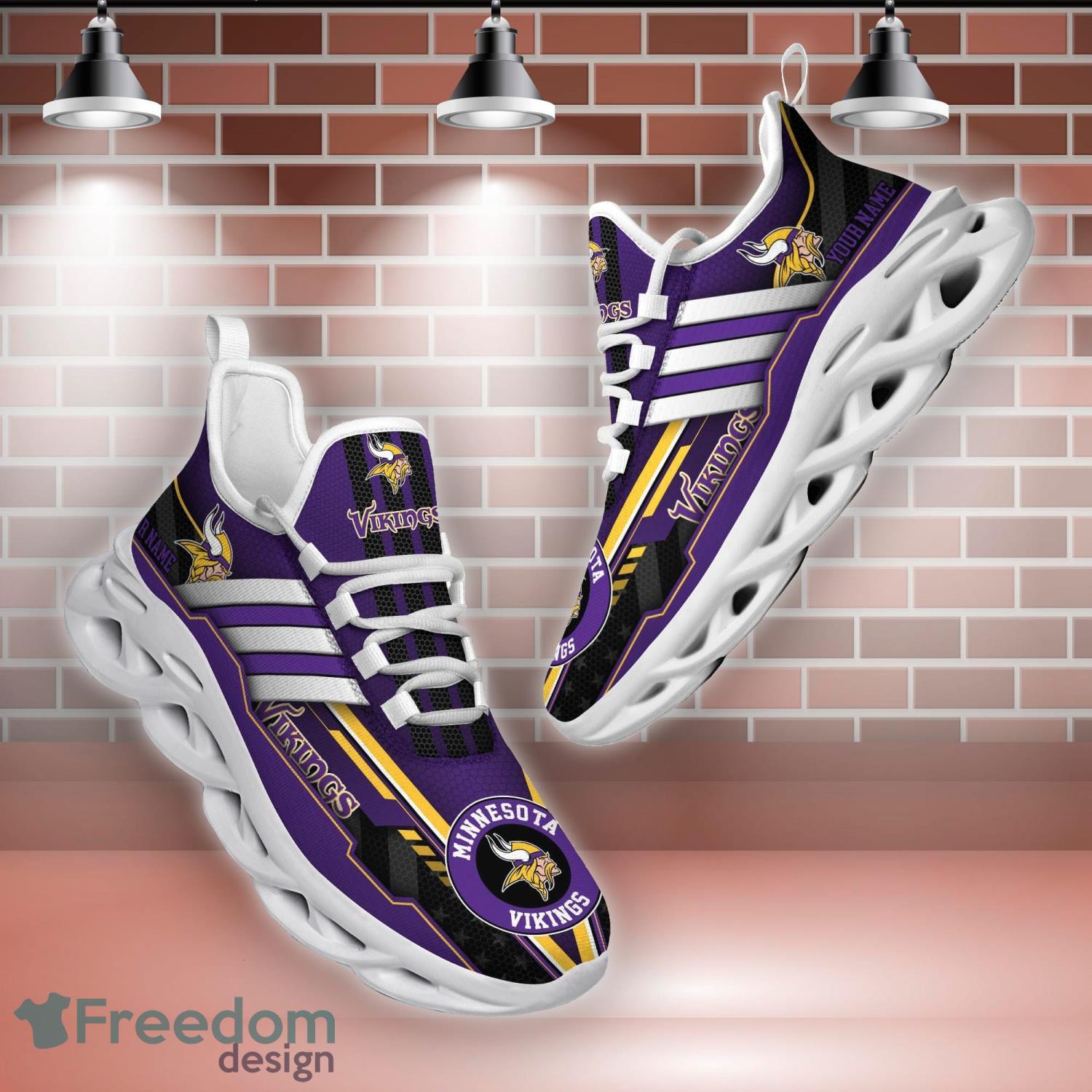 Minnesota Vikings Cool Max Soul Snesker Running Shoes Personalized Name -  Freedomdesign