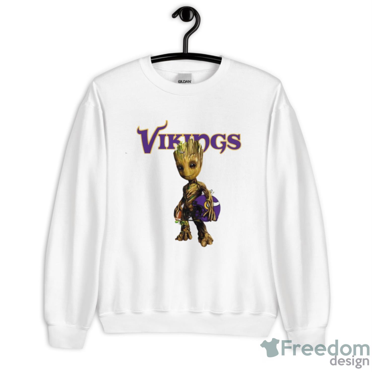minnesota-vikings-nfl-football-groot-marvel-guardians-of-the-galaxy-t-shirt-2.jpeg Minnesota Vikings NFL Football Groot Marvel Guardians Of The Galaxy T Shirt - Unisex Crewneck Sweatshirt