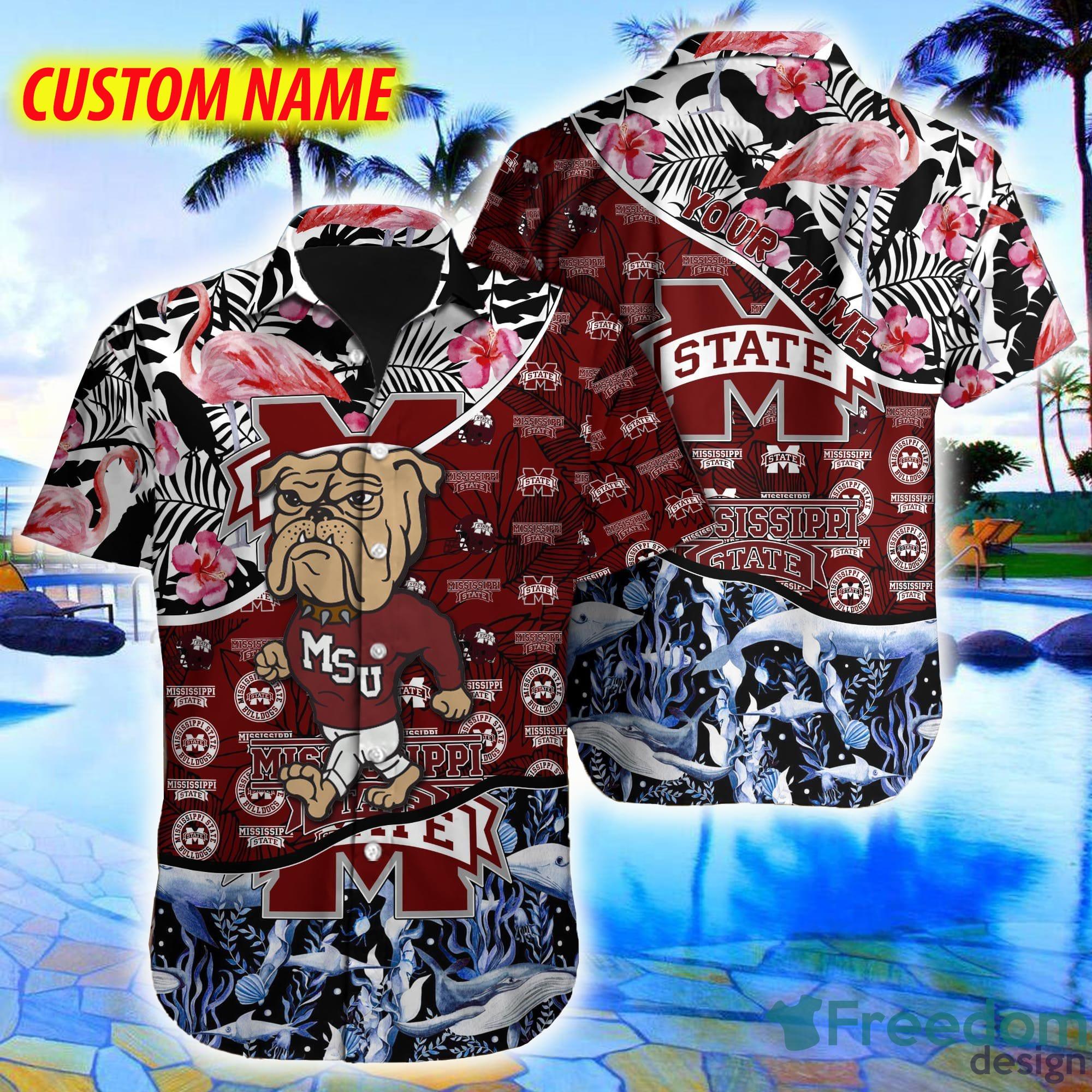 NCAA Mississippi State Bulldogs Flower Custom Hawaiian Shirt