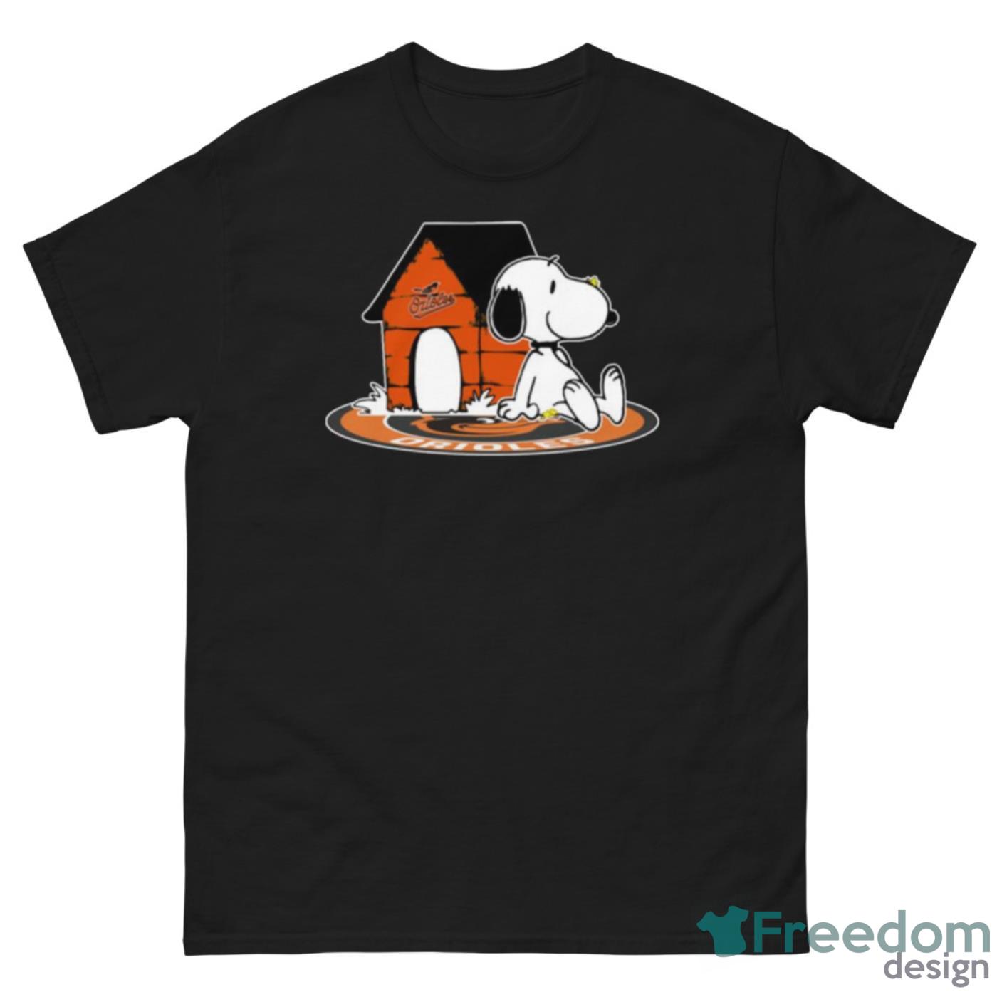 MLB Baseball Baltimore Orioles Snoopy The Peanuts Movie Shirt T Shirt - G500 Men’s Classic Tee