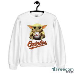 MLB Baseball Baltimore Orioles Star Wars Baby Yoda Sport Gift T- Shirt
