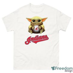MLB Baseball Cleveland Indians Star Wars Baby Yoda Sport Gift Shirt Product Photo 2