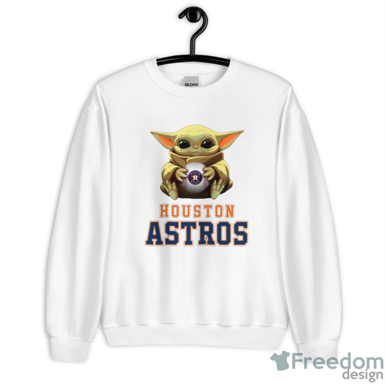 MLB Baseball Houston Astros Star Wars Baby Yoda Shirt image MLB Baseball Houston Astros Star Wars Baby Yoda Shirt Product Photo 1