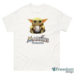 MLB Baseball Miami Marlins Star Wars Baby Yoda Sport Gift T- Shirt - G500 Men’s Classic T-Shirt