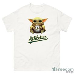 MLB Baseball Oakland Athletics Star Wars Baby Yoda Shirt T Shirt - G500 Men’s Classic T-Shirt