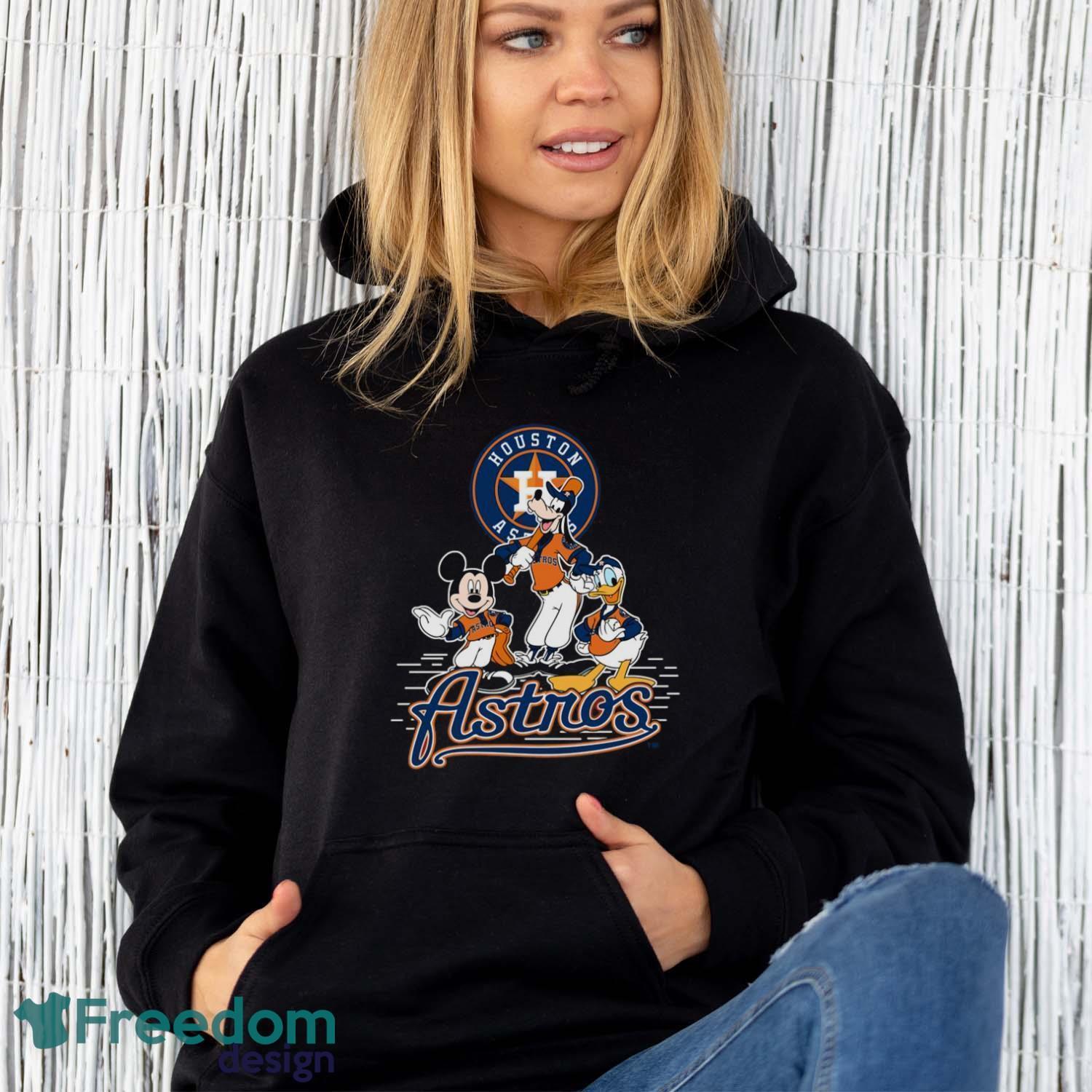 MLB Sport Fans Houston Astros Mickey Mouse Donald Duck Goofy Baseball T Shirt Product Photo 5 MLB Sport Fans Houston Astros Mickey Mouse Donald Duck Goofy Baseball T Shirt Product Photo 5