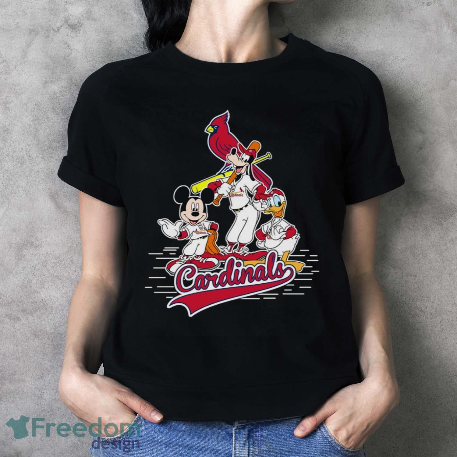 MLB Sport Fans St.Louis Cardinals Mickey Mouse Donald Duck Goofy Baseball T  Shirt - Freedomdesign