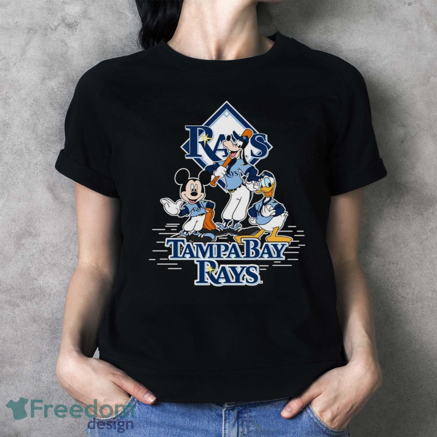 MLB Sport Fans Tampa Bay Rays Mickey Mouse Donald Duck Goofy Baseball T Shirt image MLB Sport Fans Tampa Bay Rays Mickey Mouse Donald Duck Goofy Baseball T Shirt Product Photo 3