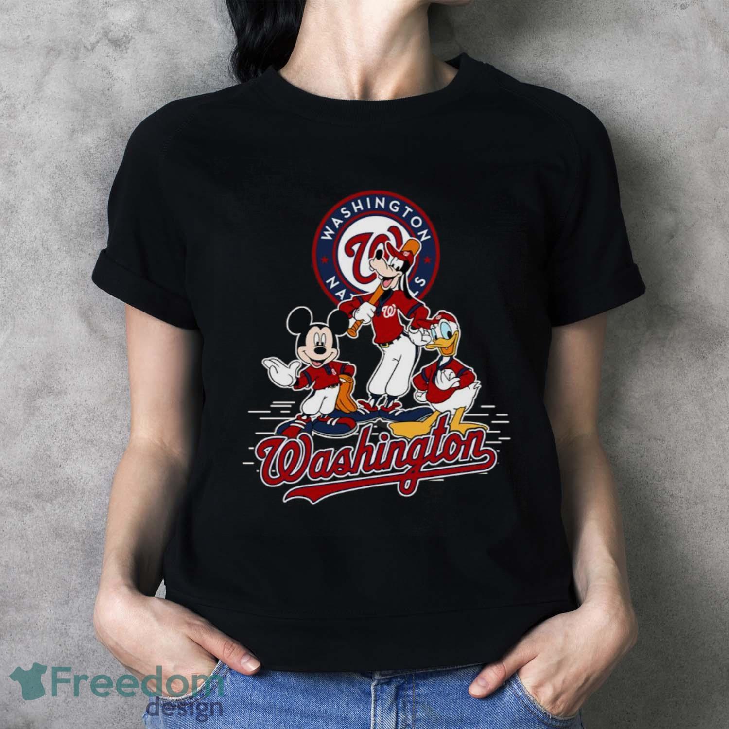 MLB Sport Fans Washington Nationals Mickey Mouse Donald Duck Goofy Baseball T Shirt Product Photo 3 MLB Sport Fans Washington Nationals Mickey Mouse Donald Duck Goofy Baseball T Shirt Product Photo 3