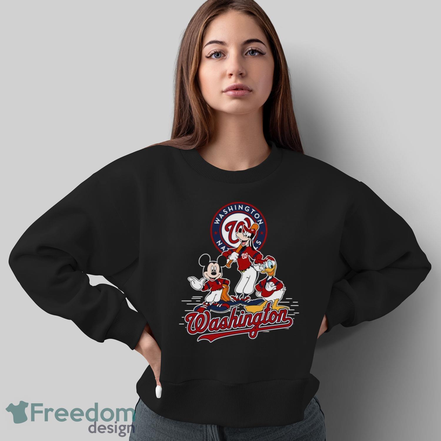 MLB Sport Fans Washington Nationals Mickey Mouse Donald Duck Goofy Baseball T Shirt image MLB Sport Fans Washington Nationals Mickey Mouse Donald Duck Goofy Baseball T Shirt Product Photo 4