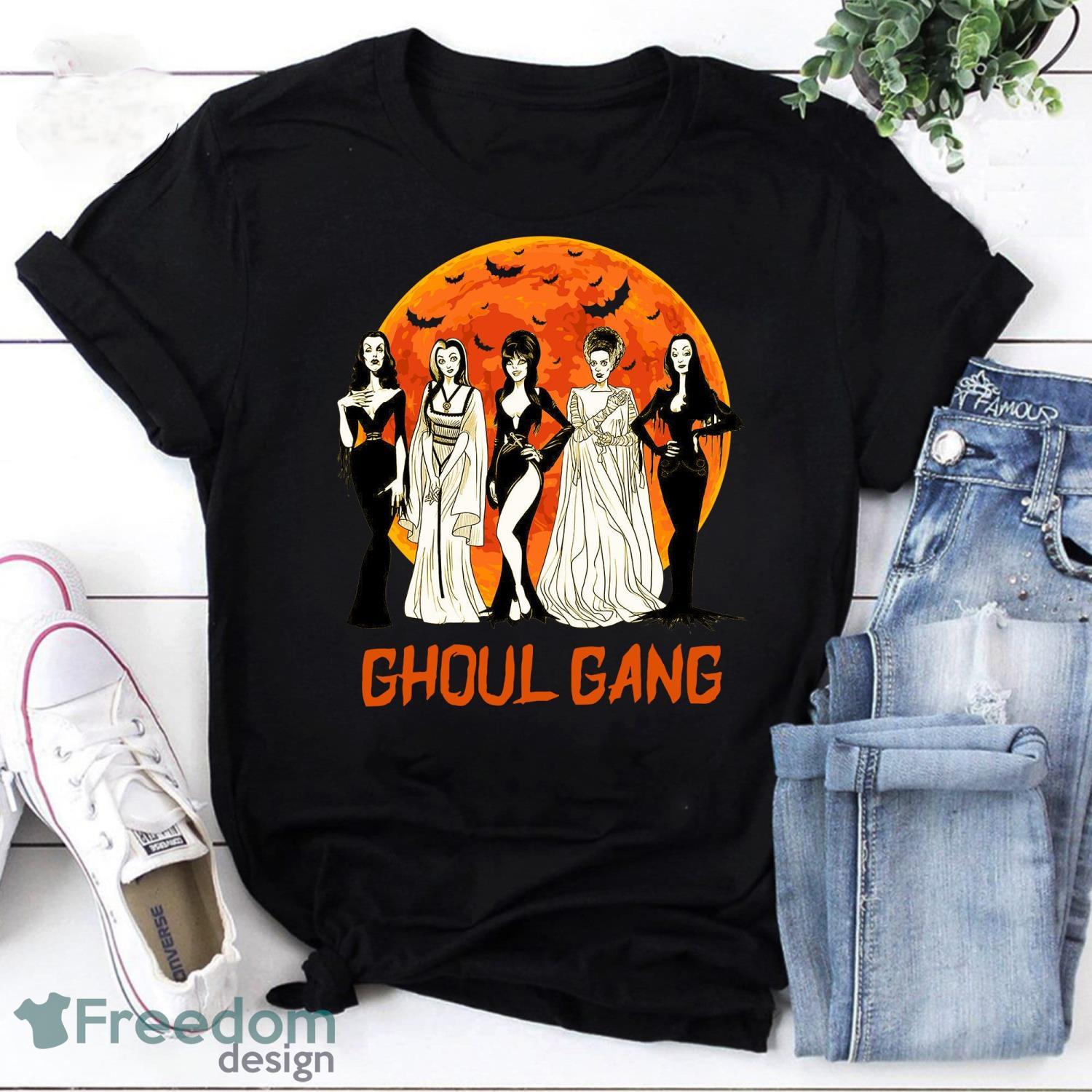 Motherhood Ghoul Gang Halloween Unisex Vintage T-Shirt Morticia Adams Shirt Lily Munster Shirt Product Photo 1