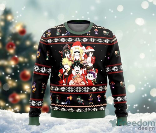 My Hero Academia Xmas Ugly Sweater Christmas Ugly Sweater For Holiday Xmas Family Gift Product Photo 1