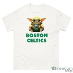 NBA Basketball Boston Celtics Star Wars Baby Yoda Shirt Product Photo 2