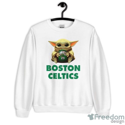 NBA Basketball Boston Celtics Star Wars Baby Yoda Shirt Product Photo 1