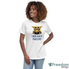 NBA Basketball Indiana Pacers Star Wars Baby Yoda Sport Gift T- Shirt - Women's Relaxed Short Sleeve Jersey Tee