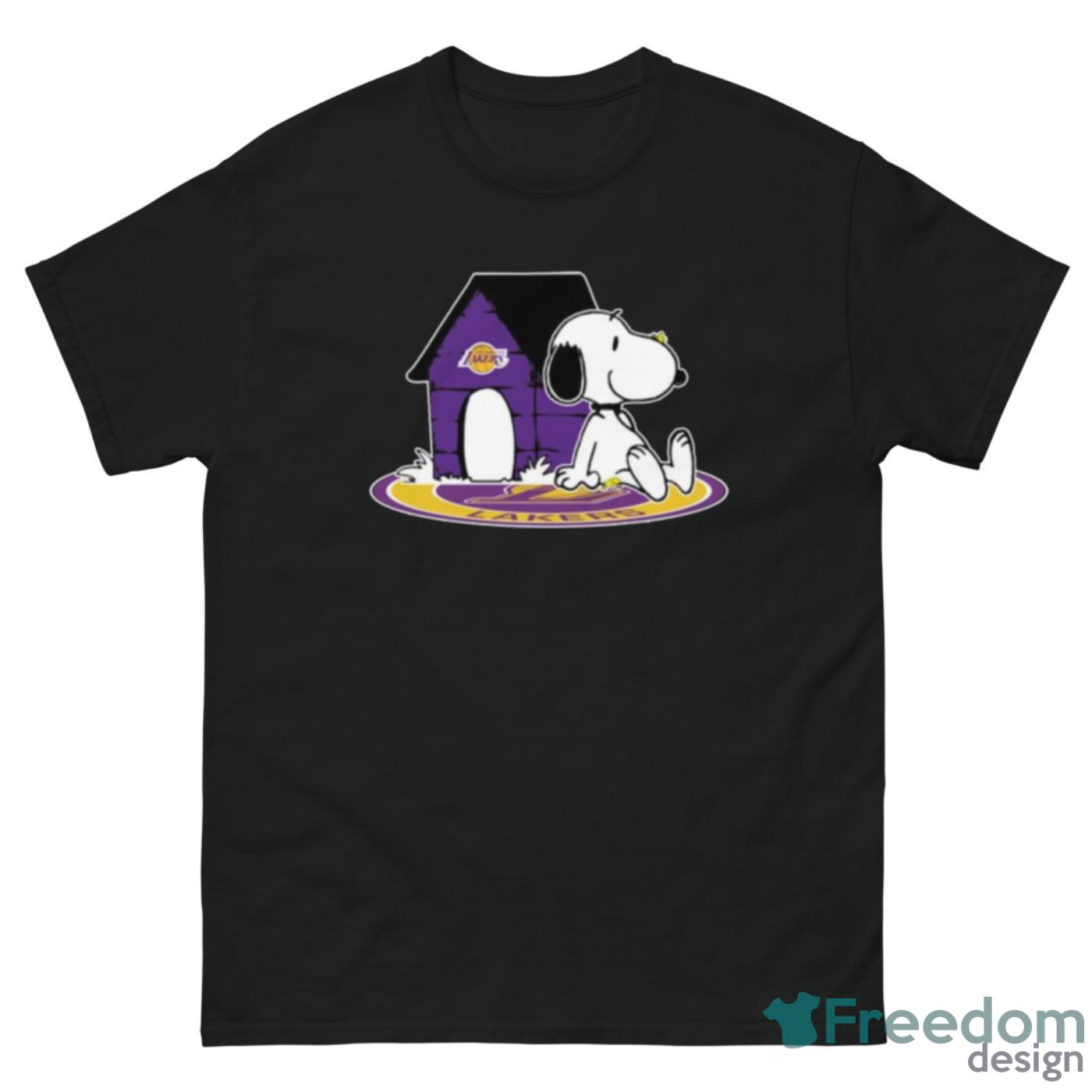 NBA Basketball Los Angeles Lakers Snoopy The Peanuts Movie Shirt T Shirt - G500 Men’s Classic Tee