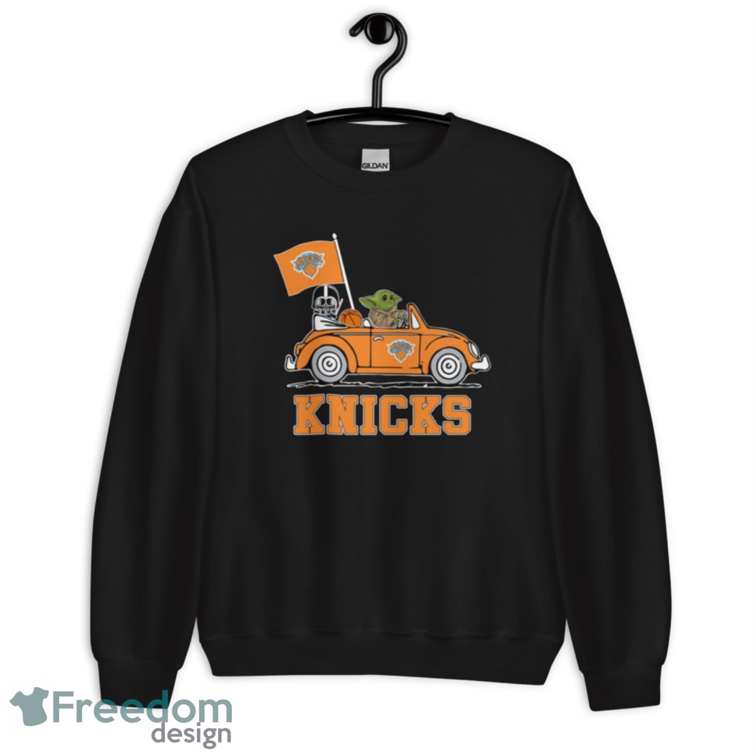 NBA Basketball New York Knicks Darth Vader Baby Yoda Driving Star Wars Shirt T Shirt - Unisex Heavy Blend Crewneck Sweatshirt NBA Basketball New York Knicks Darth Vader Baby Yoda Driving Star Wars Shirt T Shirt - Unisex Heavy Blend Crewneck Sweatshirt