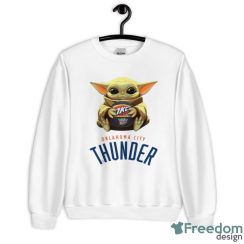 NBA Basketball Oklahoma City Thunder Star Wars Baby Yoda Sport Gift T- Shirt