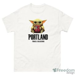 NBA Basketball Portland Trail Blazers Star Wars Baby Yoda Shirt Product Photo 2