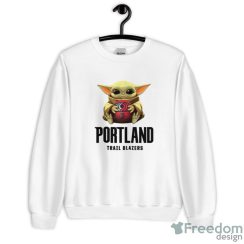 NBA Basketball Portland Trail Blazers Star Wars Baby Yoda Shirt Product Photo 1