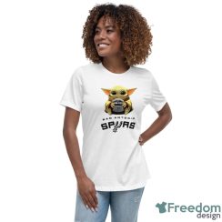NBA Basketball San Antonio Spurs Star Wars Baby Yoda Sport Gift T- Shirt - Women's Relaxed Short Sleeve Jersey Tee