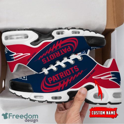 New England Patriots Custom Name Air Cushion Sport Shoes For Fans Product Photo 2