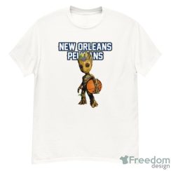 New Orleans Pelicans NBA Basketball Groot Marvel Guardians Of The Galaxy T Shirt - G500 Men’s Classic T-Shirt