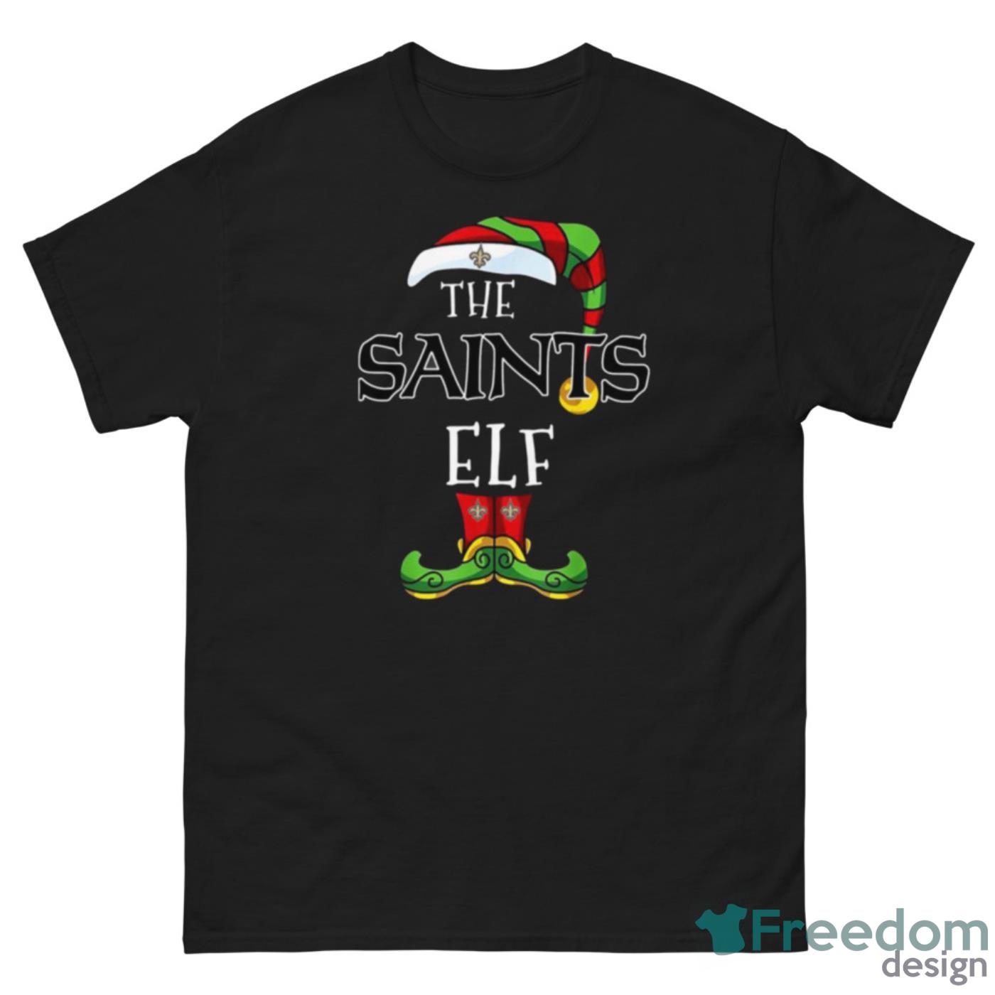 New Orleans Saints Christmas ELF Funny NFL T Shirt - G500 Men’s Classic Tee