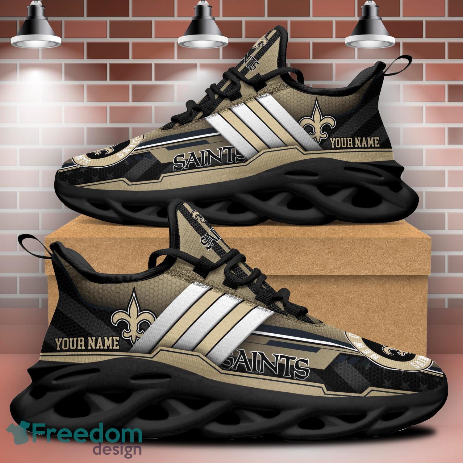 New Orleans Saints Custom Name Cool Max Soul Sneaker Running Shoes