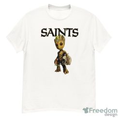 New Orleans Saints NFL Football Groot Marvel Guardians Of The Galaxy T Shirt - G500 Men’s Classic T-Shirt
