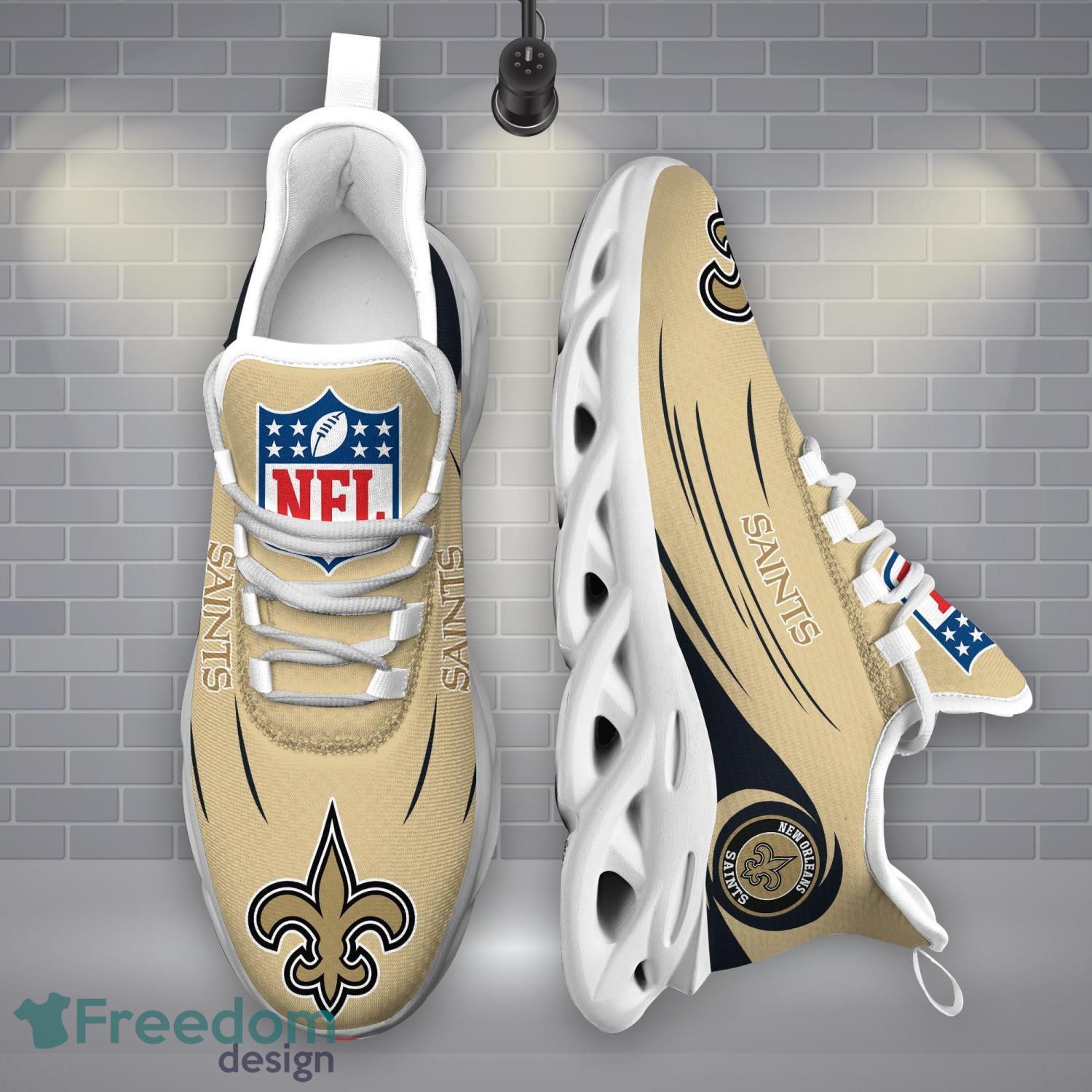 New Orleans Saints NFLMax Soul Shoes New Sport Gift Running Sneakers Product Photo 2